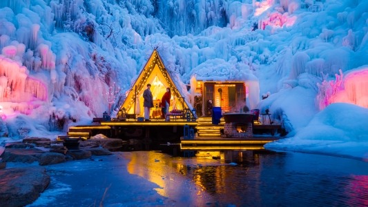 震撼冰瀑奇观×巨型火炉矩阵！元旦假期，九如山邀您共赴一场冰火盛宴(图4)
