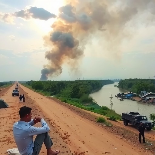泰柬冲突持续 已致柬12名平民死亡 40万人流离失所(图1)
