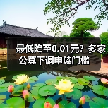 最低降至0.01元？多家公募下调申赎门槛(图2)