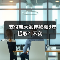 支付宝大额存款需3年提取？不实(图2)
