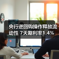 央行逆回购操作释放流动性 7天期利率1.4%(图1)